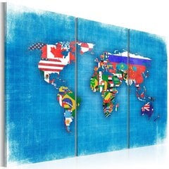 Maal - Flags of the World - triptych hind ja info | Seinapildid | kaup24.ee