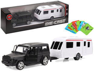 Jeepi sõidukikomplekt, must matkahaagise metallist elemendid hind ja info | Poiste mänguasjad | kaup24.ee
