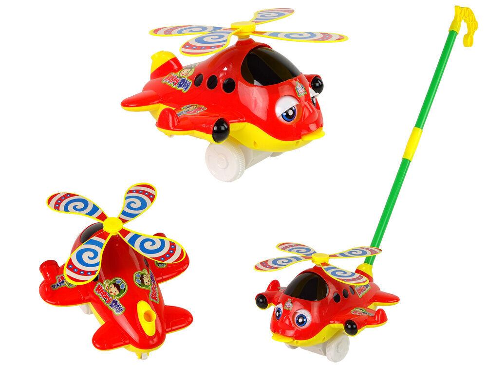 Lennuk Push Stick Bell Punane hind ja info | Imikute mänguasjad | kaup24.ee