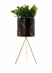 Lillepott metallist alusega Emma Black, 28 cm hind ja info | Dekoratiivsed lillepotid | kaup24.ee