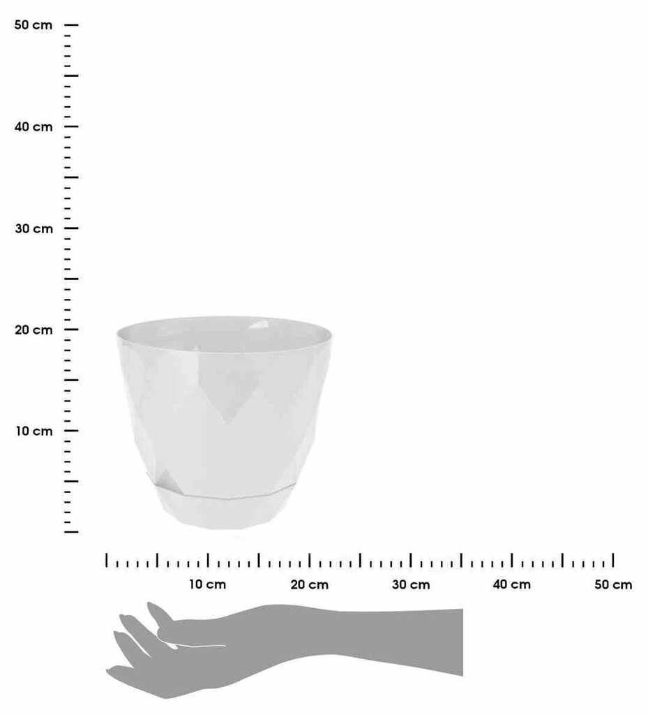 Lillepott Diamond, 22x13x17 cm hind ja info | Dekoratiivsed lillepotid | kaup24.ee