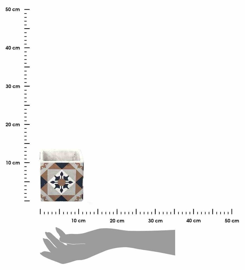 Lillepott Azulejos, 11x11x11 cm hind ja info | Dekoratiivsed lillepotid | kaup24.ee