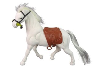Статуэтка Лошадь Белая Седло Ферма цена и информация | Игрушки для девочек | kaup24.ee