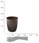 Lillepott Stripped ECO Coffee Espresso, 19x19x23 cm hind ja info | Dekoratiivsed lillepotid | kaup24.ee