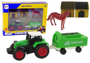 Набор «Ферма-трактор-прицеп-конюшня» 1:64 цена и информация | Развивающий мелкую моторику - кинетический песок KeyCraft NV215 (80 г) детям от 3+ лет, бежевый | kaup24.ee