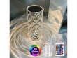 LED kristall öövalgusti, 16 värvi, puldiga, Roosa teemant hind ja info | Laualambid | kaup24.ee