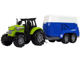 Трактор с прицепом для перевозки лошадей Green Farm Sound цена и информация | Развивающий мелкую моторику - кинетический песок KeyCraft NV215 (80 г) детям от 3+ лет, бежевый | kaup24.ee