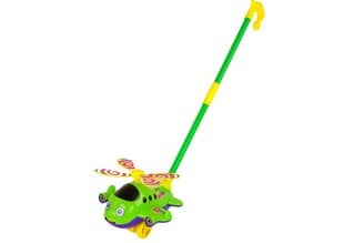 Lennuki Push Stick Bell Roheline цена и информация | Игрушки для малышей | kaup24.ee