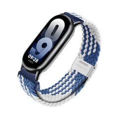 Forcell F-Design Braided Xiaomi Mi Band 8, Sinine/Valge цена и информация | Аксессуары для смарт-часов и браслетов | kaup24.ee