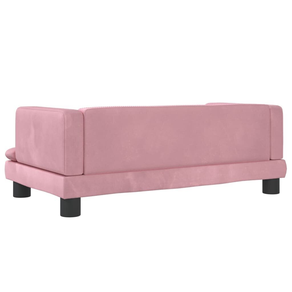 vidaXL lastediivan, roosa, 80 x 45 x 30 cm, samet hind ja info | Lastetoa kott-toolid, tugitoolid ja tumbad | kaup24.ee