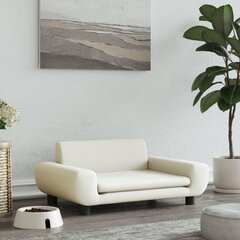 vidaXL päevavoodi, kreemjas, 70 x 45 x 33 cm, samet цена и информация | Лежаки, домики | kaup24.ee