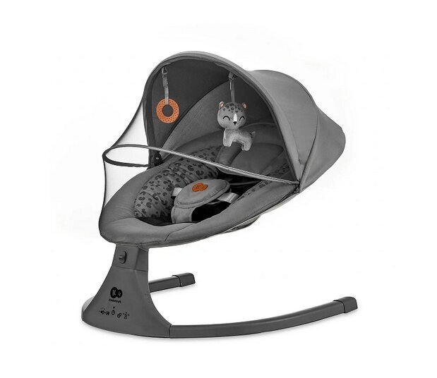 Elektriline kiik Kinderkraft 2in1 Lumi 2, dark grey hind ja info | Beebi lamamistoolid | kaup24.ee