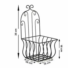 Seinalillehoidja, kõrgus 35 cmMaterjal metall, värvus must цена и информация | Подставки для цветов, держатели для вазонов | kaup24.ee