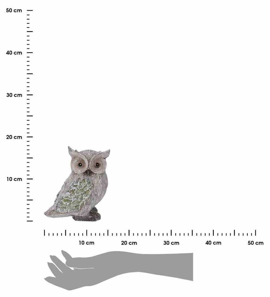 Glitteriga öökulli figuur 18 cm muster 1 Valmistatud polüresiinist, öökull, dekoratiivne figuur koju ja aeda, mõõtmetega: 18x15x11 cm цена и информация | Dekoratsioonid | kaup24.ee