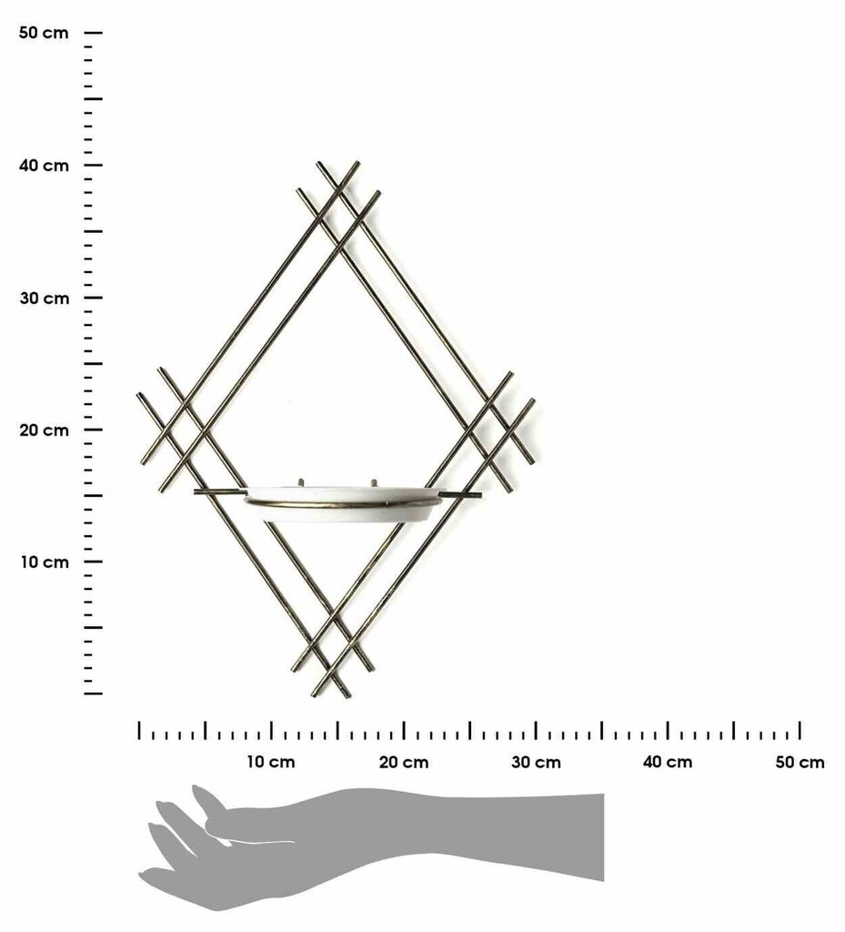 Rippuv metallist lillepotihoidja Loft, 41 cm hind ja info | Vaasid, alused, redelid lilledele | kaup24.ee