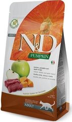 Farmina N&D kuivtoit kassidele ulukiliha, kõrvitsa ja õuntega, 5 kg hind ja info | Kuivtoit kassidele | kaup24.ee