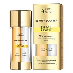 Näohoolduskomplekt Lift 4 Skin Beauty Booster Dual Revital naistele: 12% C-vitamiini seerum, 15 ml + SPF30 toitev kreem, 15 ml hind ja info | Lift 4 Skin Kosmeetika, parfüümid | kaup24.ee