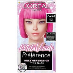 Juuksevärvid L'Oréal Paris Preférence Meta Vivids Meta Pink, 75 ml hind ja info | Juuksevärvid | kaup24.ee