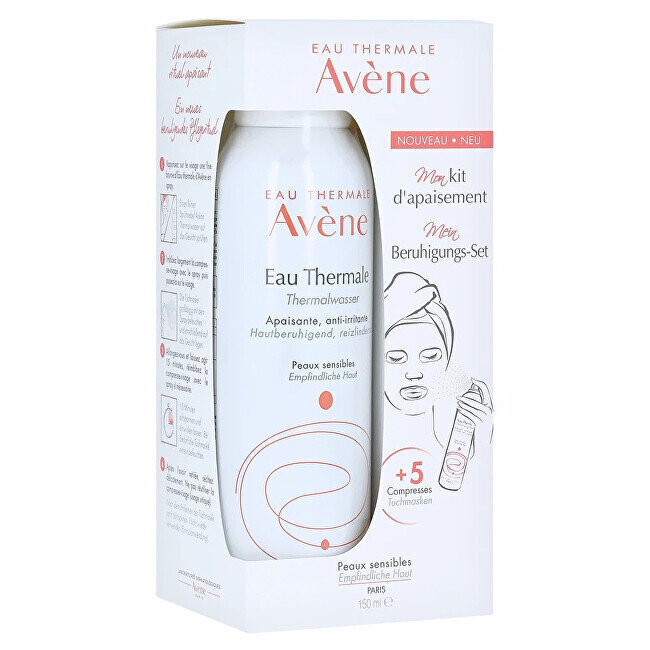 Näonaha hoolduskomplekt Avene: termiline vesi, 150 ml + näomask, 3 tk hind ja info | Näopuhastusvahendid | kaup24.ee