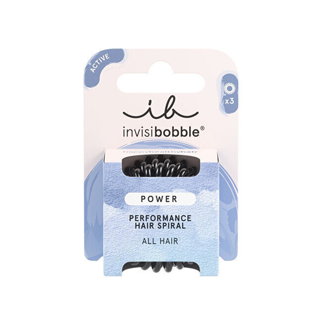 Spiraalsed juuksekummid Invisibobble Power True Black, 3 tk цена и информация | Juuste aksessuaarid | kaup24.ee