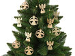 Jõulukaunistused, puidust inglid, kuuseehted, 12 tk hind ja info | Jõulukaunistused | kaup24.ee