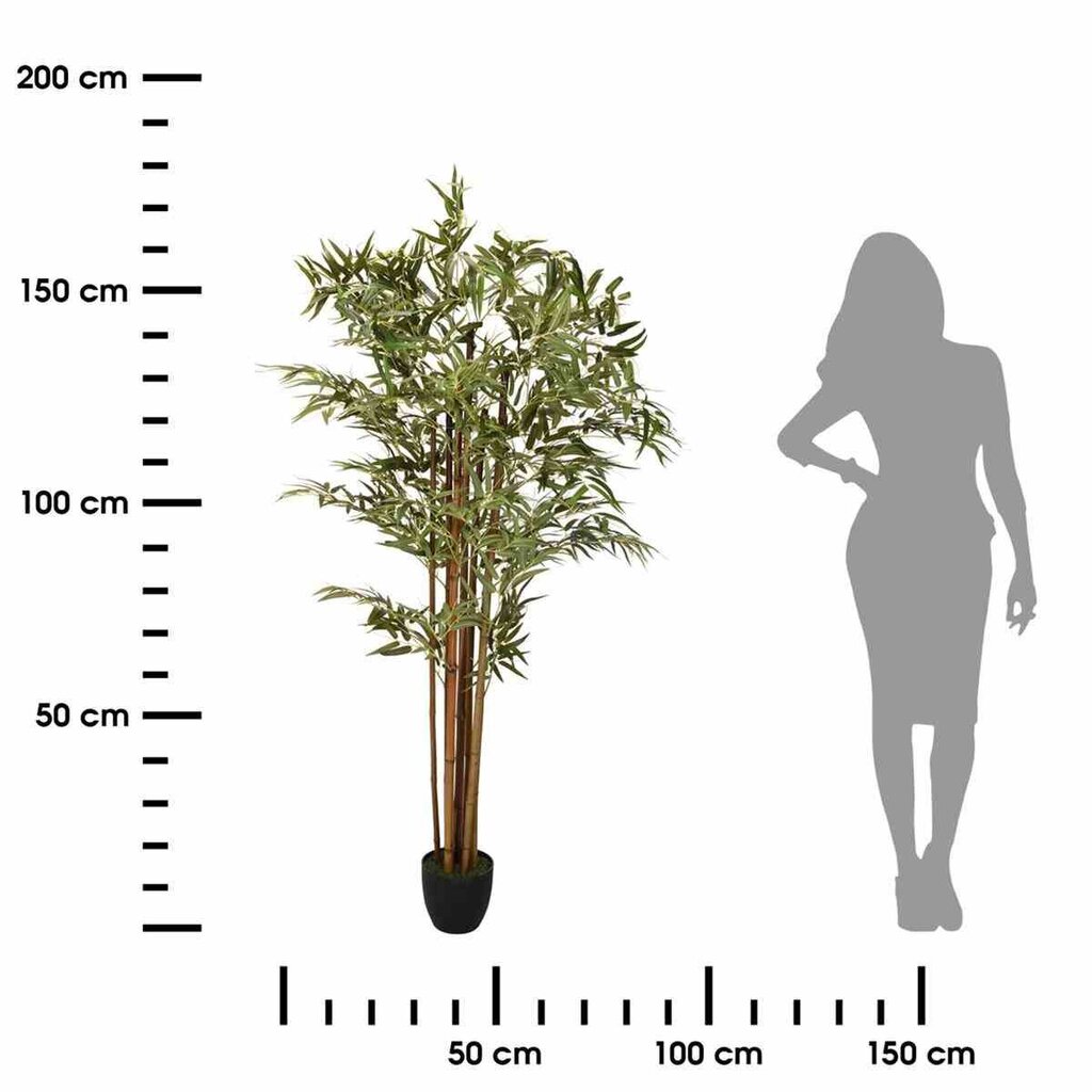 Kunstlik bambus potis 180 cm Eksklusiivne seeria bambuspuu, valmistatud tugevast ja vastupidavast tippkvaliteediga plastist, 1360 lehte, kõrgus 180 cm. цена и информация | Kunstlilled | kaup24.ee