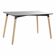 Söögilaud DKD Home Decor Naturaalne Must Kask Puit MDF 120 x 80 x 74 cm цена и информация | Кухонные и обеденные столы | kaup24.ee