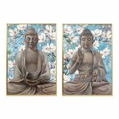 Seinapilt DKD Home Decor 51,5 x 3,5 x 71,5 cm Buddha Idamaine, 2 tk цена и информация | Картины, живопись | kaup24.ee