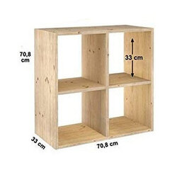 Полки Astigarraga 2x2 Dinamic Сосна (70,8 x 70,8 x 33 cm) цена и информация | Полки | kaup24.ee