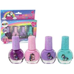 Beauty Set Colorful Nail Polishes 4 Pieces Unicorns hind ja info | Laste ja ema kosmeetika | kaup24.ee