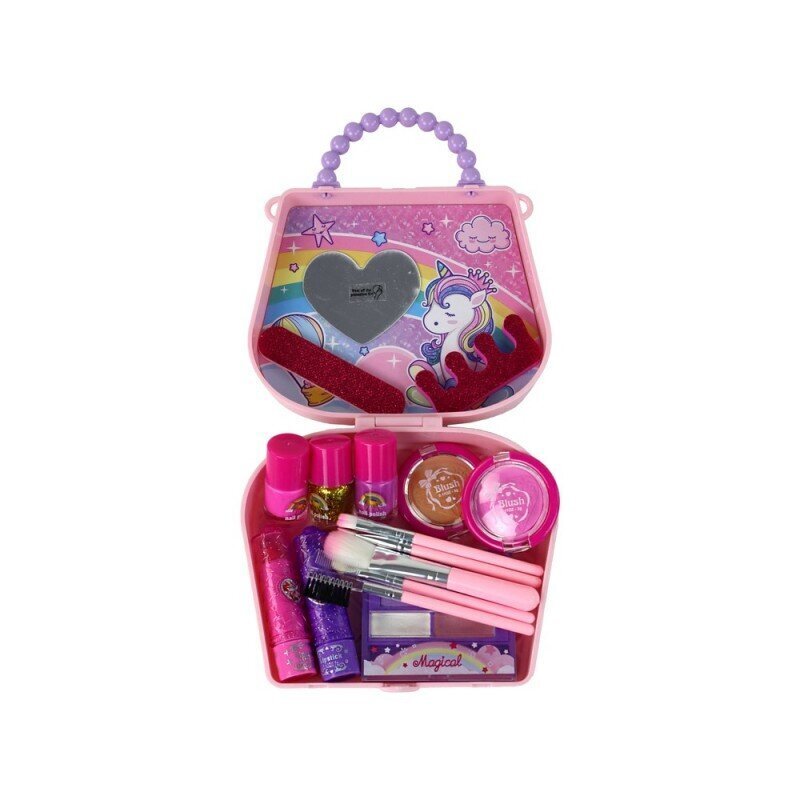 Laste kosmeetikakomplekt Nail Painting Set Makeup XXL Handbag цена и информация | Laste ja ema kosmeetika | kaup24.ee