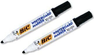 Marker valgele tahvlile Bic Velleda, 1,9mm, must цена и информация | Kirjatarbed | kaup24.ee