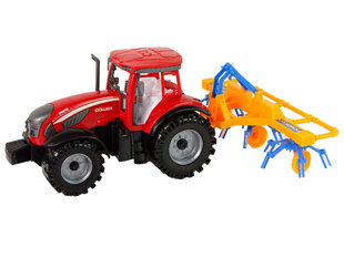 Красный трактор с плугом с фрикционным приводом цена и информация | Игрушки для мальчиков | kaup24.ee