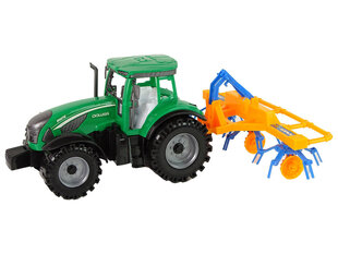 Roheline traktor, hõõrdajamiga reha hind ja info | Poiste mänguasjad | kaup24.ee