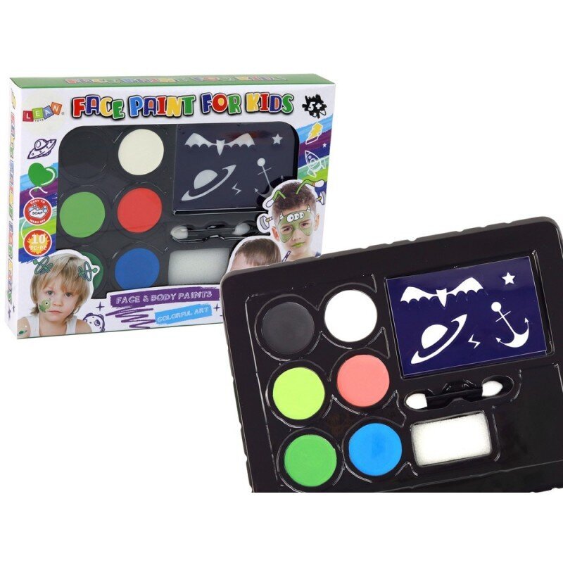 Laste näovärvid Kids Makeup Kit DIY Face Painting Stencils hind ja info | Laste ja ema kosmeetika | kaup24.ee