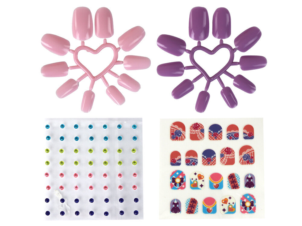 Laste ilukomplekt LeanToys Pink Case DIY Makeup Nails Accessories, 1 tk hind ja info | Laste ja ema kosmeetika | kaup24.ee