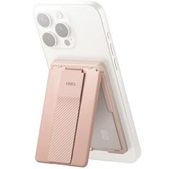 UNIQ Heldro ID magnetyczny portfel z podpórką i opaską różowy|blush pink цена и информация | Держатели для телефонов | kaup24.ee