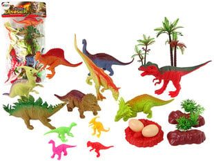 Dinosauruste komplekt koos tarvikutega, 21 osa hind ja info | Poiste mänguasjad | kaup24.ee