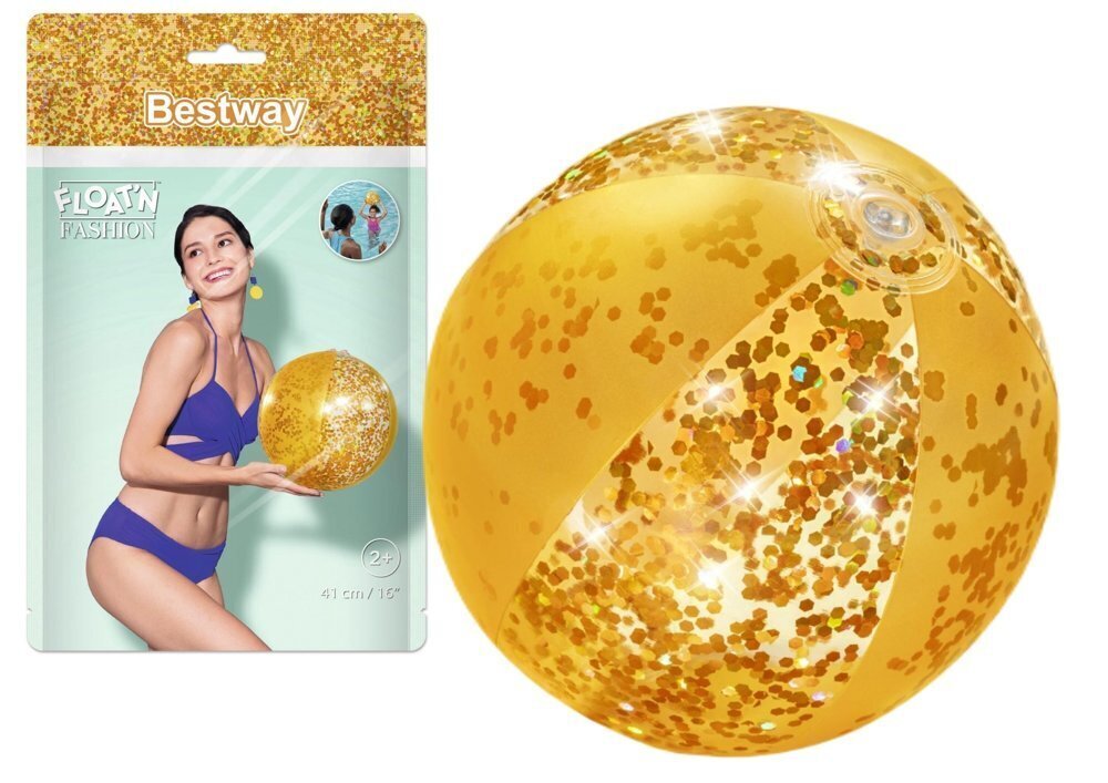 Glitter rannapall Bestway 41 cm 31050 цена и информация | Mänguasjad (vesi, rand ja liiv) | kaup24.ee