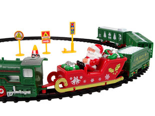 Рождественский набор поезда локомотив треки сани Санта-Клаус огни длина 260 см цена и информация | Игрушки для мальчиков | kaup24.ee