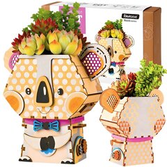 Деревянный 3D пазл - вазон Robotime Koala, 47 деталей цена и информация | Пазлы | kaup24.ee