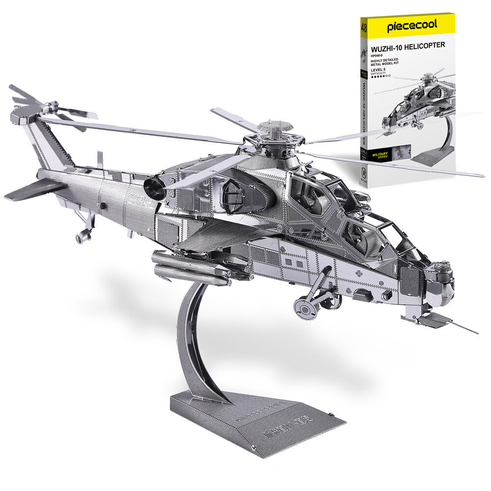 Metallkonstruktsioon 3D mudel helikopter Piececool, 122 d. hind ja info | Klotsid ja konstruktorid | kaup24.ee