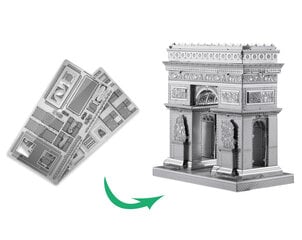 Metallist konstruktor 3D mudel Arc de Triomphe Piececool, 41 tk hind ja info | Klotsid ja konstruktorid | kaup24.ee