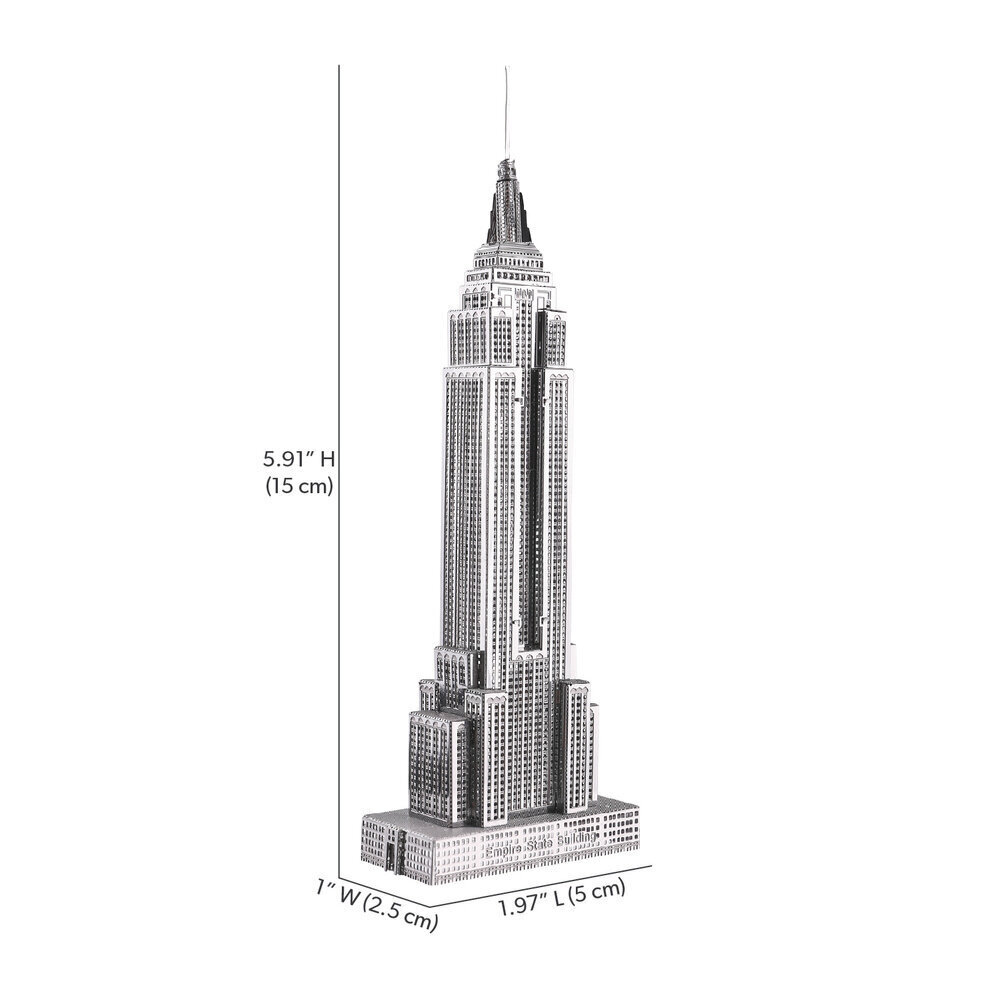 Metallist konstruktor 3D mudel Empire State Building Piececool, 21 tk hind ja info | Klotsid ja konstruktorid | kaup24.ee