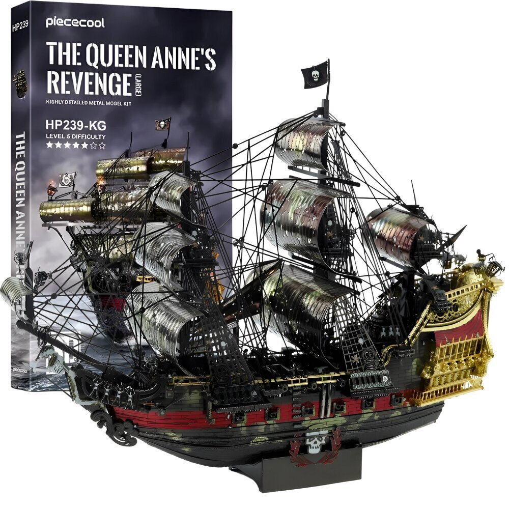 Metallist pusle – konstruktor Piececool Queen Anne's Revenge 3D hind ja info | Klotsid ja konstruktorid | kaup24.ee