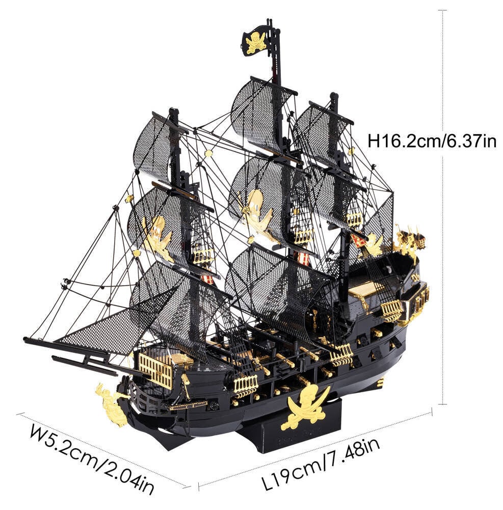 Metallist 3D konstruktor Piececool Piraadilaev, 307 tk цена и информация | Klotsid ja konstruktorid | kaup24.ee