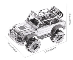 Metallist 3D konstruktor Piececool linnamaastur, 157 tk hind ja info | Klotsid ja konstruktorid | kaup24.ee