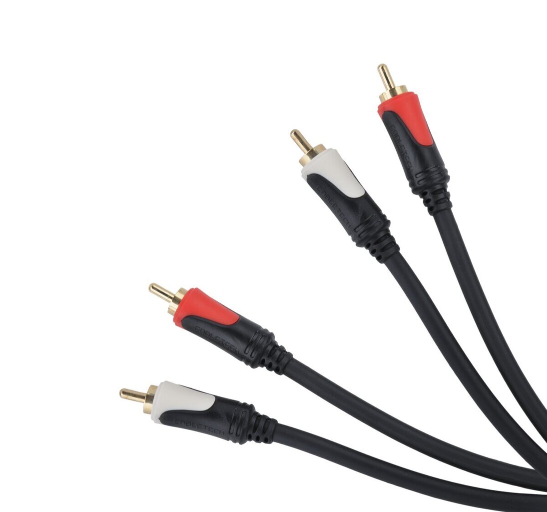 CableTech 2RCA, 10 m hind ja info | Kaablid ja juhtmed | kaup24.ee