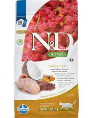 Farmina N&D Cat Quinoa Adult Skin&Coat kuivtoit kassidele linnuliha ja kookosega, 1.5 kg hind ja info | Kuivtoit kassidele | kaup24.ee