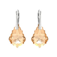 Naiste kõrvarõngad Diamond Sky „Baroque V (Golden Shadow)“ koos Swarovski kristallidega DS02A863 hind ja info | Kõrvarõngad | kaup24.ee